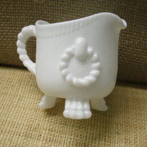 Vintage Imperial Claw Footed Milk Glass Creamer